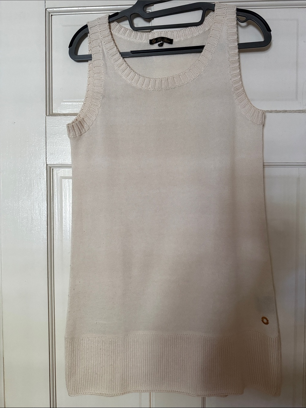 Loro Piana Cream Knit Tank / tunic Dress